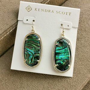 Kendra Scott Elle Earrings Gold Abalone Shell